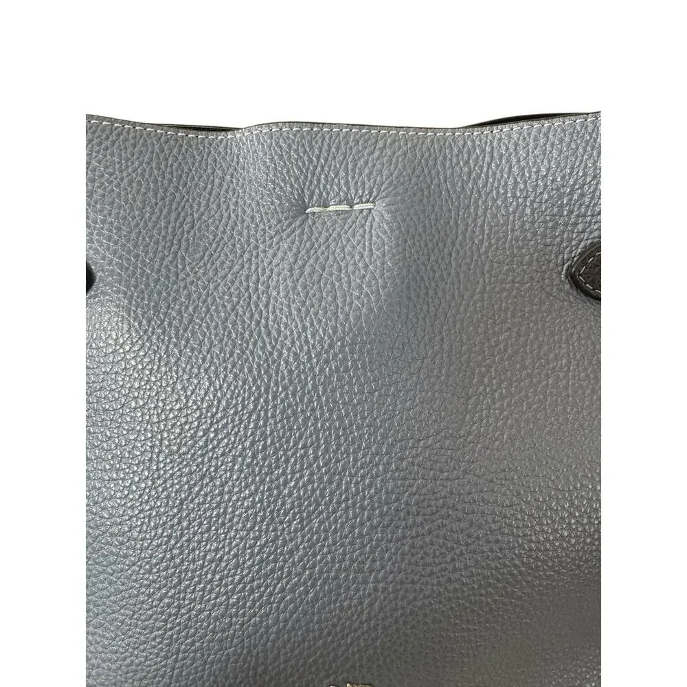 Coach CH188 Hanna Shoulder Bag Pebble Leather Crossbody Washed Chambray Blue